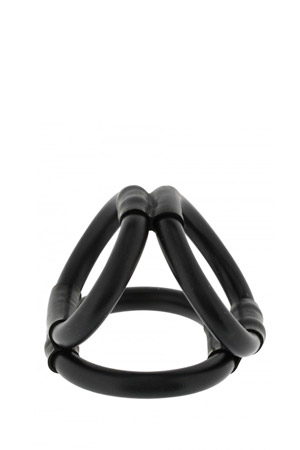 Annello Fallico Tri Ring Cock Cage Nero