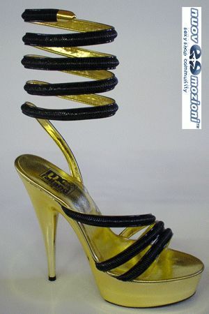 Calzature Sandalo Vernice Oro. Taglia Numero 40