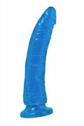 Dildo Basix Rubber Works Slim 21cm Azzurro