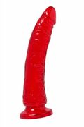 Dildo Basix Rubber Works Slim 21cm Rosso