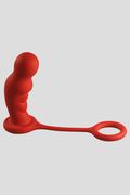 Plug Anale Commander Probe & Ring Rosso 12cm