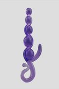 Catena di Palline Anali Bendy Twist 21cm Viola