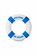 Anello Fallico Buoy Welcome on Board Diam 3cm Azzurro