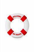 Anello Fallico Buoy Welcome on Board Diam 3cm Rosso