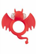 Anello Fallico Vibrante Devilbat Rosso