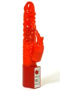 Vibratore Rabbit Jelly Soft Rosso 25cm