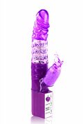 Vibratore Rabbit Jelly Soft Viola 25cm