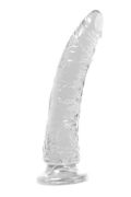 Dildo Basix Rubber Works Slim 21cm Trasparente-old