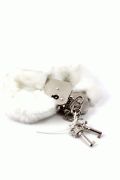 Manette con Bracciali in Peluche Bianco